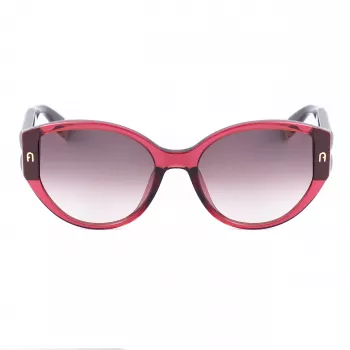 Óculos de sol FURLA SFU784-570AFD para mulher armação de acetato Havana lentes castanhas degradê 57/19/140 mm