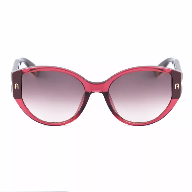 Óculos de sol FURLA SFU784-570AFD para mulher armação de acetato Havana lentes castanhas degradê 57/19/140 mm