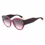 Óculos de sol FURLA SFU784-570AFD para mulher armação de acetato Havana lentes castanhas degradê 57/19/140 mm