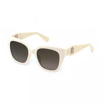 FURLA SFU812-5306Y1 Óculos de sol para mulher formato olho de gato Havana castanho degradê 53 mm
