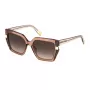 Óculos de sol de mulher FURLA SFU818-550805 cat-eye, armação de acetato Havana, lentes castanhas degradê, 55/18/140 mm