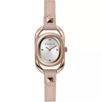 FURLA Mulher Relógio de pulso Arco Chain WW00008003L3 - 24 mm Aço inoxidável tom ouro rosa