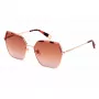 Óculos de sol FURLA mulher SFU599V58300K borboleta Havana armação de acetato lentes castanhas degradê 58 mm