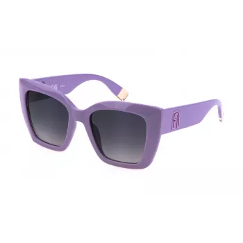 Óculos de sol de mulher FURLA SFU710-5403NN gatinho Havana castanho degradê 54 mm