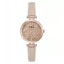 Relógio de mulher FURLA WW00018008L3 38mm aço inoxidável quartzo analógico mostrador prateado bracelete de pele preta