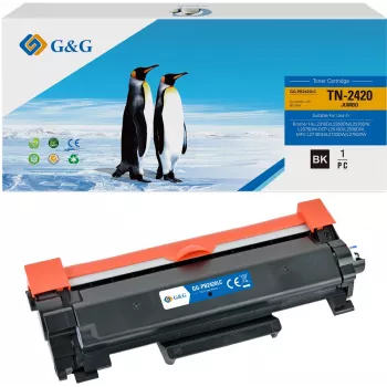 G&G 20319 Cartucho de toner compatível XXL para Brother TN-2420 - preto, 3.000 páginas de rendimento