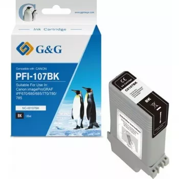 Cartucho de tinta G&G compatível Canon PFI-107BK preto