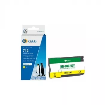 G&G Cartucho HP 712 XL (3ED69A) permanente e resistente à água (29 ml)
