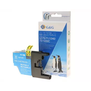 Tinteiro ciano compatível G&G para Brother LC-1240C (14511)