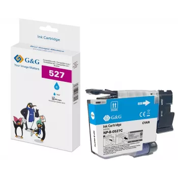 G&G Tinteiro compatível ciano para Brother LC527C (900 páginas, 12 ml) 22058