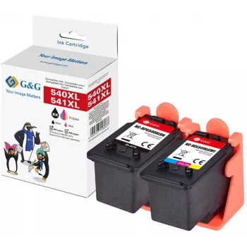 Conjunto de tinteiros compatíveis G&G pack de 2 para Canon PG-540XL + CL-541XL (15087)
