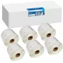 Rolos de etiquetas compatíveis G&G 32x57 mm preto sobre branco, 6 rolos x 1000 etiquetas, para Dymo 11354/S0722540