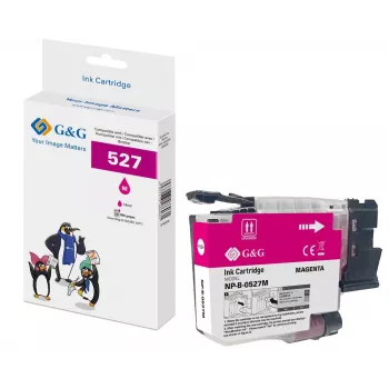 G&G Tinteiro magenta compatível para Brother LC527M (900 páginas) 22059