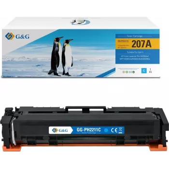 Cartucho de toner compatível G&G para HP 207A / W2211A (ciano)