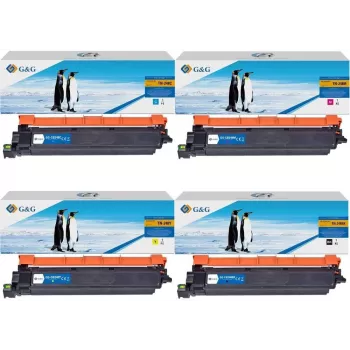 G&G conjunto de cartuchos de toner compatíveis para Brother TN-248XL (preto, ciano, magenta, amarelo) – pack de 4 alta capacidade