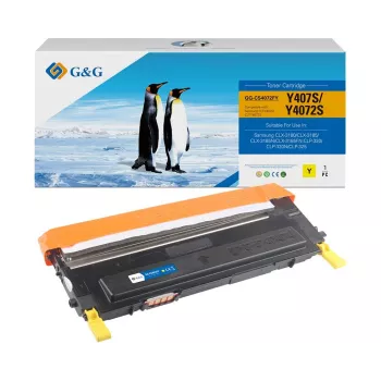 Tinteiro compatível G&G amarelo para Samsung CLT-Y4072S / HP SU472A (14454)