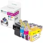 Pack de 4 tinteiros compatíveis G&G GP-B3219XLBKCMY-4P preto, ciano, magenta, amarelo para Brother LC-3219XL