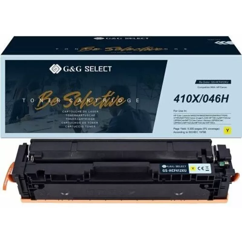 G&G GS-HCF412XU Cartucho de toner compatível amarelo (HP 412X / CF412X) - 9.000 páginas