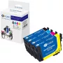 G&G Multipack de tinteiros compatíveis com Epson 604XL (4 x XL, preto/ciano/magenta/amarelo, 20547)