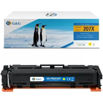 Cartucho de toner compatível G&G NT-PH2212XY amarelo alta capacidade para HP 207X / W2212X