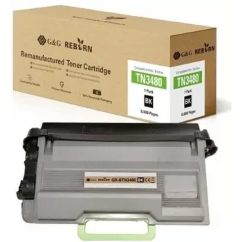 Cartucho de toner compatível G&G Reborn para Brother TN-3480 (21179) - preto, alta capacidade, 8.000 páginas