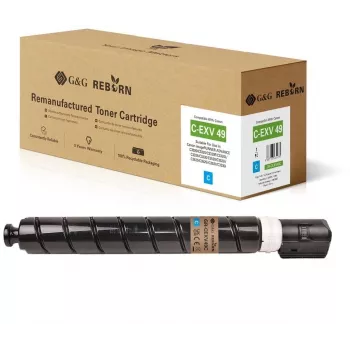 Toner compatível G&G Reborn com Canon C-EXV 49 (8525B002) ciano