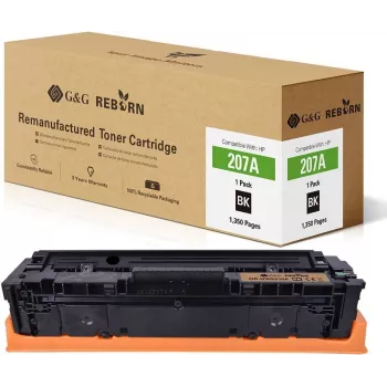 Cartucho de toner G&G Reborn compatível com HP 207A / W2210A - preto, rendimento standard, 1.350 páginas