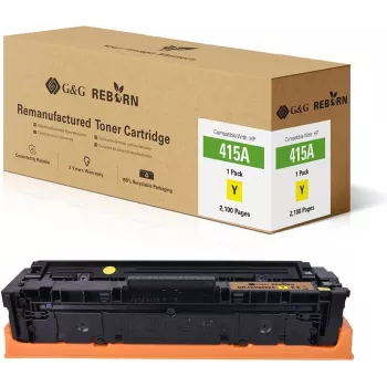 Cartucho de toner G&G Reborn amarelo HP 415A compatível recondicionado 2100 páginas 21271
