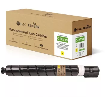 Toner G&G Reborn compatível com Canon C-EXV 49 (8527B002) amarelo