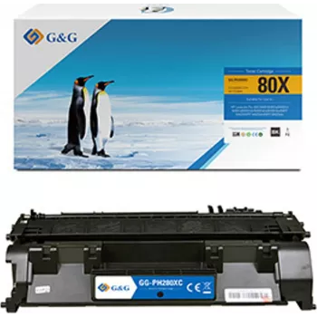 G&G Cartucho de toner XL compatível com HP CE505X/CF280X/Canon 719H (13683)