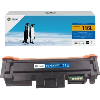 Cartucho de toner G&G XL para Samsung MLT-D116L/HP SU828A (14446) - Preto, 3000 páginas