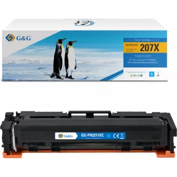 G&G toner XL compatível com HP 207X / W2211X (com chip) (19462) - ciano