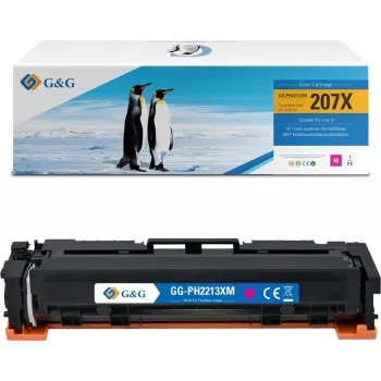 Toner G&G XL compatível com HP 207X/ W2213X (com chip) magenta