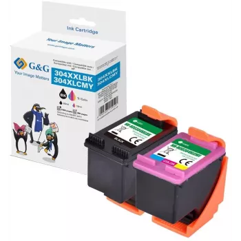Tinteiros G&G XXL pack de 2 compatíveis com HP 304XL preto + tricolor (18684)