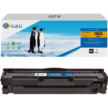 Tinteiro de toner G&G XXL compatível com HP 106A / W1106A (High Yield) preto