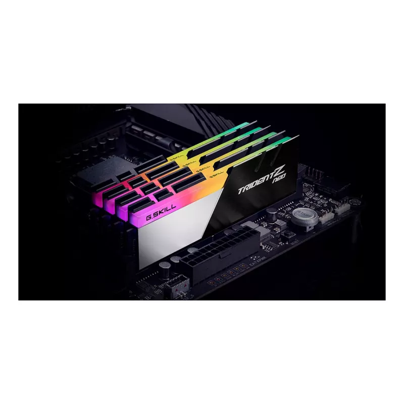 G.Skill Trident Z Neo 128GB (4x32GB) DDR4 3600MHz CL18 Kit de memória RAM para PC de secretária - preto/prateado RGB