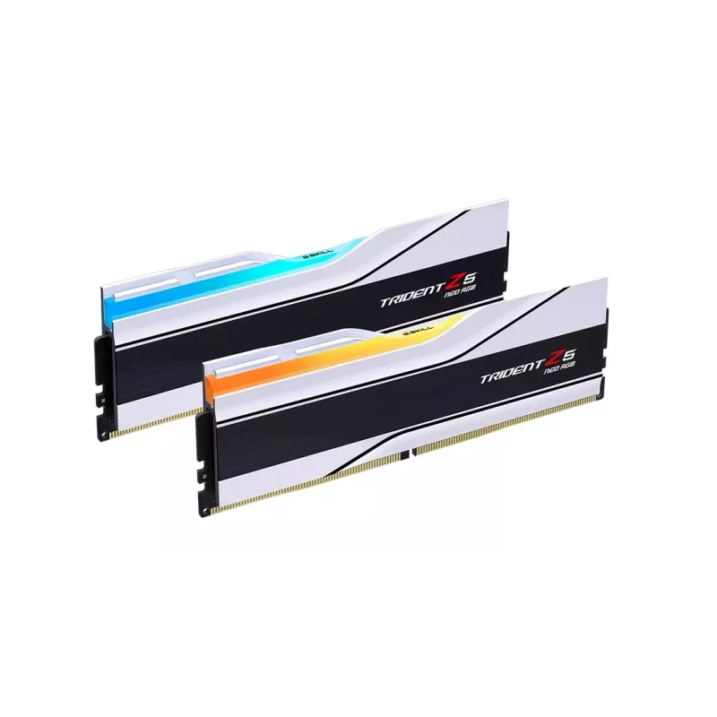 G.Skill Trident Z5 Neo RGB 48 GB (2x 24 GB) DDR5-6400 CL32 Branco AMD EXPO Kit de memória F5-6400J3239F24GX2-TZ5NRW