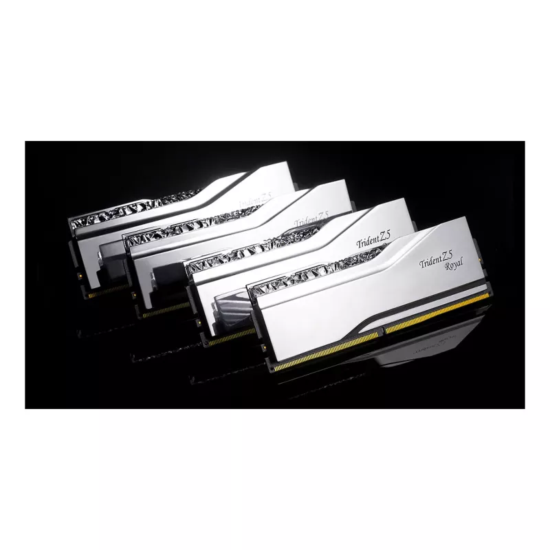 G.Skill Trident Z5 Royal RGB 48GB (2x24GB) DDR5-8400 CL40 Kit de memória para PC de secretária - prateado polido