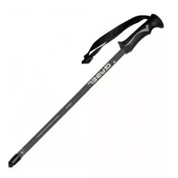 Bastões de caminhada telescópicos Gabel Cilaos Ardesia 68-142 cm preto