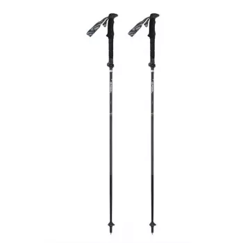 Gabel Hybrid Carbon XTL bastões de trekking – telescópicos em 3 partes, 100-135 cm, 230 g, punho Ergo Foam