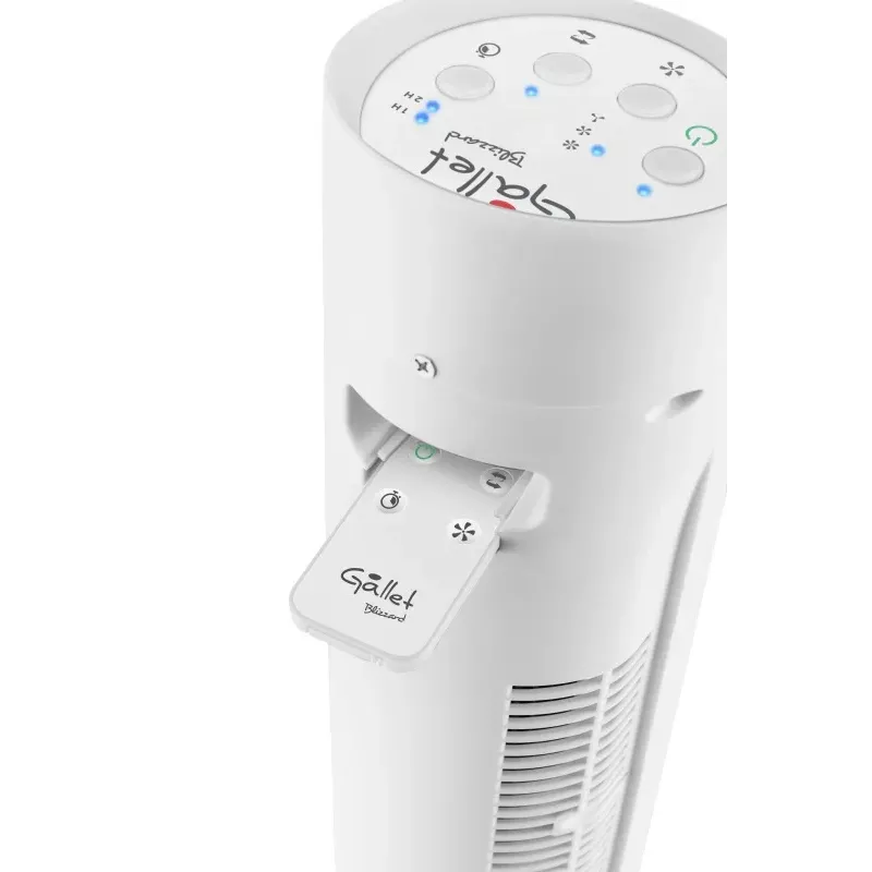 Gallet GALVEN82T Ventilador de torre 45W 23cm 3 velocidades oscilação comando à distância branco