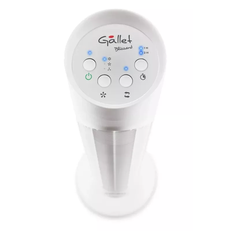 Gallet GALVEN82T Ventilador de torre 45W 23cm 3 velocidades oscilação comando à distância branco