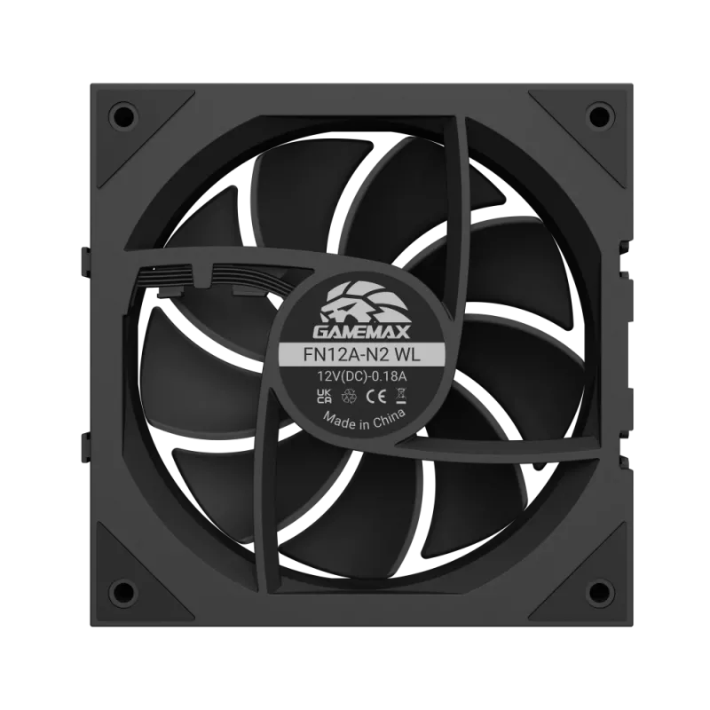 Ventoinha de caixa Gamemax FN12A-N2 WL Preto