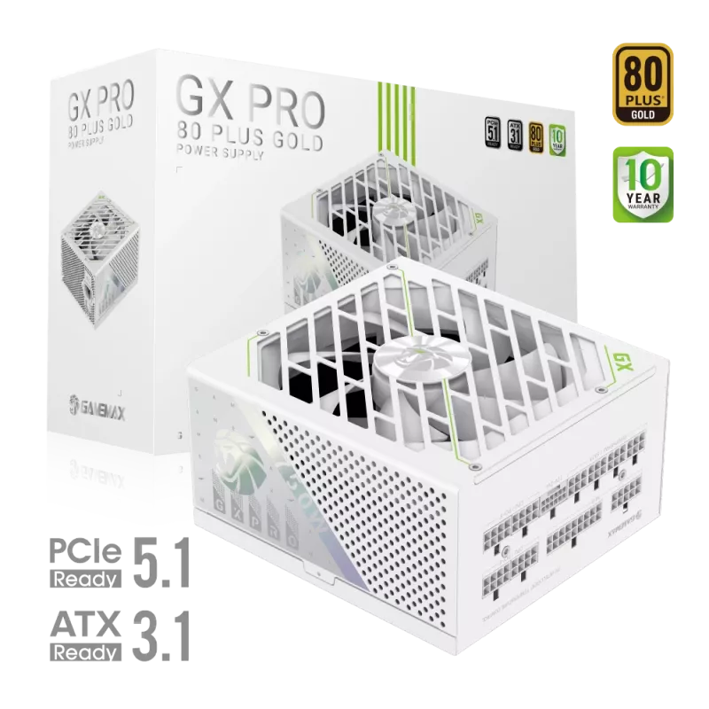 Fonte de alimentação modular GAMEMAX GX PRO 750G WH 750W 80+ Gold