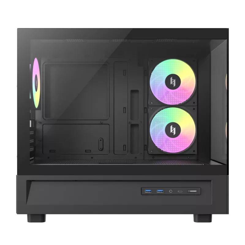Caixa de PC mid tower GAMEMAX NEX C31 BK, MATX/BTF, Preto