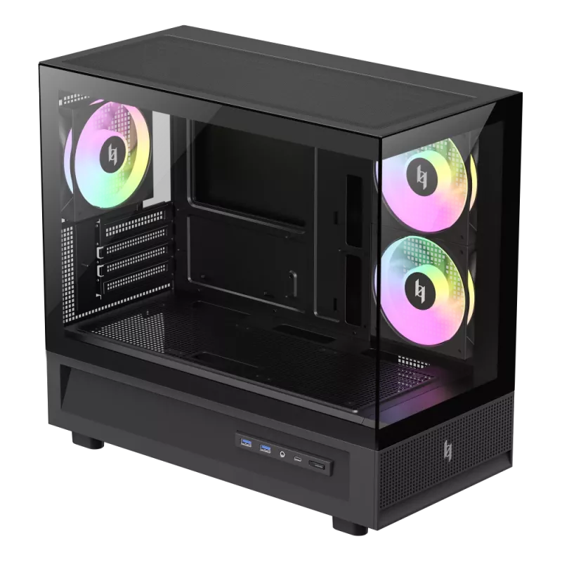Caixa de PC mid tower GAMEMAX NEX C31 BK, MATX/BTF, Preto