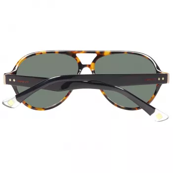 Óculos de sol retangulares de homem GANT GRS2003TOBLK2 - Armação preta, lentes cinzentas, 58 mm