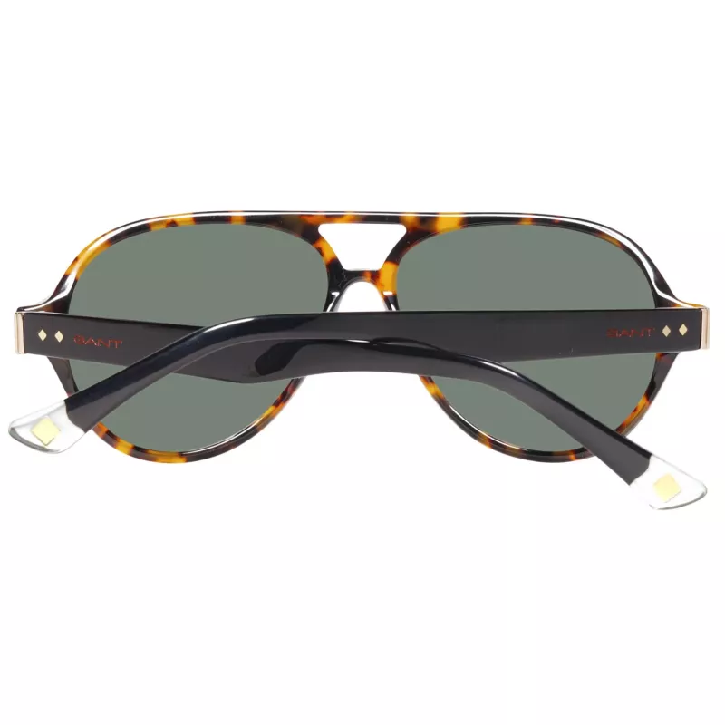 Óculos de sol retangulares de homem GANT GRS2003TOBLK2 - Armação preta, lentes cinzentas, 58 mm