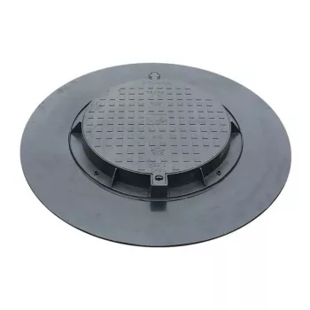 Tampa de jardim para poços 780PE-B-PL1 A15 preta