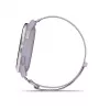Garmin Approach J1 caixa em alumínio prateado com bracelete em tecido ComfortFit lilás